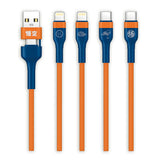 (3C版)XPower x 龍珠Z BC24 8合1 2出4 100W PD3.0鋁合金傳輸高速充電線 (悟空)