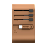 Momax 1-World+ 70W GaN 伸縮充電線旅行插座 UA18