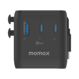 Momax 1-World2+ 100W 4接口 雙 AC 連USB-C 充電線旅行插座 UA25