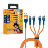 (3C版)XPower x 龍珠Z BC24 8合1 2出4 100W PD3.0鋁合金傳輸高速充電線 (悟空)