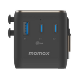 Momax 1-World2+ 100W 4接口 雙 AC 連USB-C 充電線旅行插座 UA25