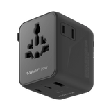 Momax 1-World2 20W 3接口雙AC旅行插座 UA26