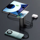 (預售產品)(3C認證版)XPower MagInOne 4合1 Qi2 TFT數顯 15W無線充電座+15000mAh 100W移動電源