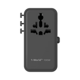 Momax 1-World2+ 100W 4接口 雙 AC 連USB-C 充電線旅行插座 UA25