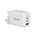 Vinnic FERNOW 65W PD QC GaN 充電器 VPCG-GA65WG2-UKWH