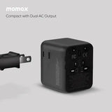 Momax 1-World2 20W 3接口雙AC旅行插座 UA26