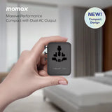 Momax 1-World2 70W GaN 5接口 雙AC 旅行插座 UA22