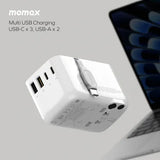 Momax 1-World+ Flow 35W 連USB-C 充電線旅行充電插座 UA21