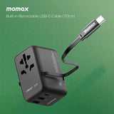 Momax 1-World+ 25W GaN 伸縮充電線旅行插座 UA20