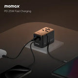 Momax 1-World+ 25W GaN 伸縮充電線旅行插座 UA20