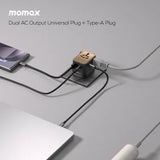 Momax 1-World2 70W GaN 5接口 雙AC 旅行插座 UA22