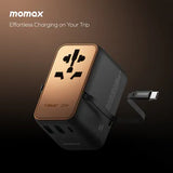 Momax 1-World+ 25W GaN 伸縮充電線旅行插座 UA20