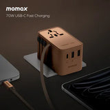Momax 1-World+ 70W GaN 伸縮充電線旅行插座 UA18