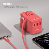 Momax 1-World+ 70W GaN 伸縮充電線旅行插座 UA18