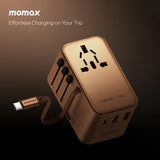 Momax 1-World+ 70W GaN 伸縮充電線旅行插座 UA18