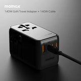 Momax 1-World 140W 4-插口 + AC旅行充電插座 UA16