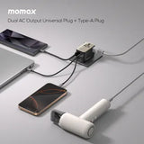 Momax 1-World2 100W GaN 4接口 雙AC 旅行插座 UA23