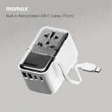 Momax 1-World+ Flow 35W 連USB-C 充電線旅行充電插座 UA21