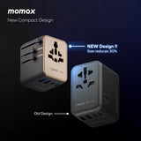 Momax 1-World2 70W GaN 5接口 雙AC 旅行插座 UA22