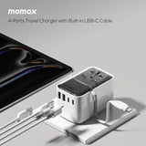 Momax 1-World+ Flow 35W 連USB-C 充電線旅行充電插座 UA21