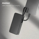 [CCC認證產品] Momax 1-Power Vital+ 10000mAh USB-C及Lightning線 流動電源 IP138MFI