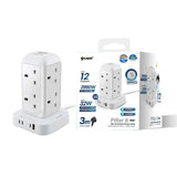 (預售產品) XPower Pillar 8 PL8 迷你直立式12輸出拖板 3米線長 8個插頭 PD 3.0輸出拖板