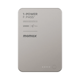 [CCC認證產品] Momax 1-Power F.Pass⁺ 20000mAh 磁吸帶線流動電源 IP159