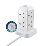 (預售產品) XPower Pillar 8 PL8 迷你直立式12輸出拖板 3米線長 8個插頭 PD 3.0輸出拖板