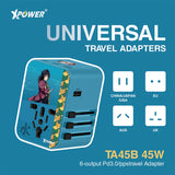 (預售產品) XPower x 鬼滅之刃 TA45B 6輸出 45W PD/PPSGaN旅行充電器