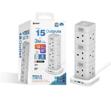 XPower Optimus12 OM12 全港首款直立式15輸出開關拖板 (3米線長 12個插頭 PD 3.0輸出)