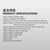 Vinnic 140W PD 3.1 極速行動電源 27000mAh
