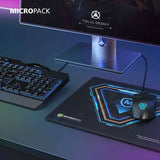 Micropack RGB四件組 有線遊戲鍵盤 滑鼠 耳機 滑鼠墊套裝 GC-410-EN-BK