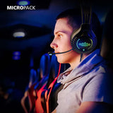 Micropack RGB四件組 有線遊戲鍵盤 滑鼠 耳機 滑鼠墊套裝 GC-410-EN-BK