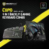 Micropack RGB四件組 有線遊戲鍵盤 滑鼠 耳機 滑鼠墊套裝 GC-410-EN-BK