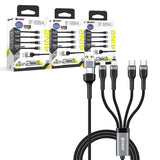 (預售產品) XPower BC24 8合1 2出4 100W PD3.0 鋁合金傳輸快速充電線 (0.4M/2M)