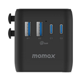 Momax 1-World² 45W 五插口雙AC 旅行充電插座 UA31