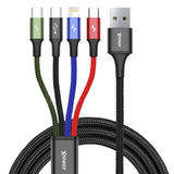 XPower 2米 4CO 4合1鋁合金檔案傳輸快充線