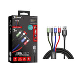 XPower 2米 4CO 4合1鋁合金檔案傳輸快充線