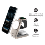 Momax 1-Charge Q.Port²  折疊 Qi2 25W 三合一無線充電支架